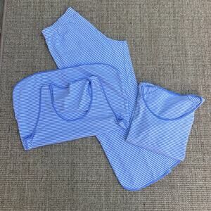 🩵 Lake Pajamas 3-Piece Set | Size S | Periwinkle Blue Stripe